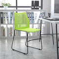 HERCULES 661 lb Capacity Green Stack Chair - Durable Air-Vent Design