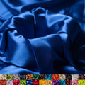 Royal Blue Charmeuse Satin Fabric by the Yard - Silky Stretch 58/60 in