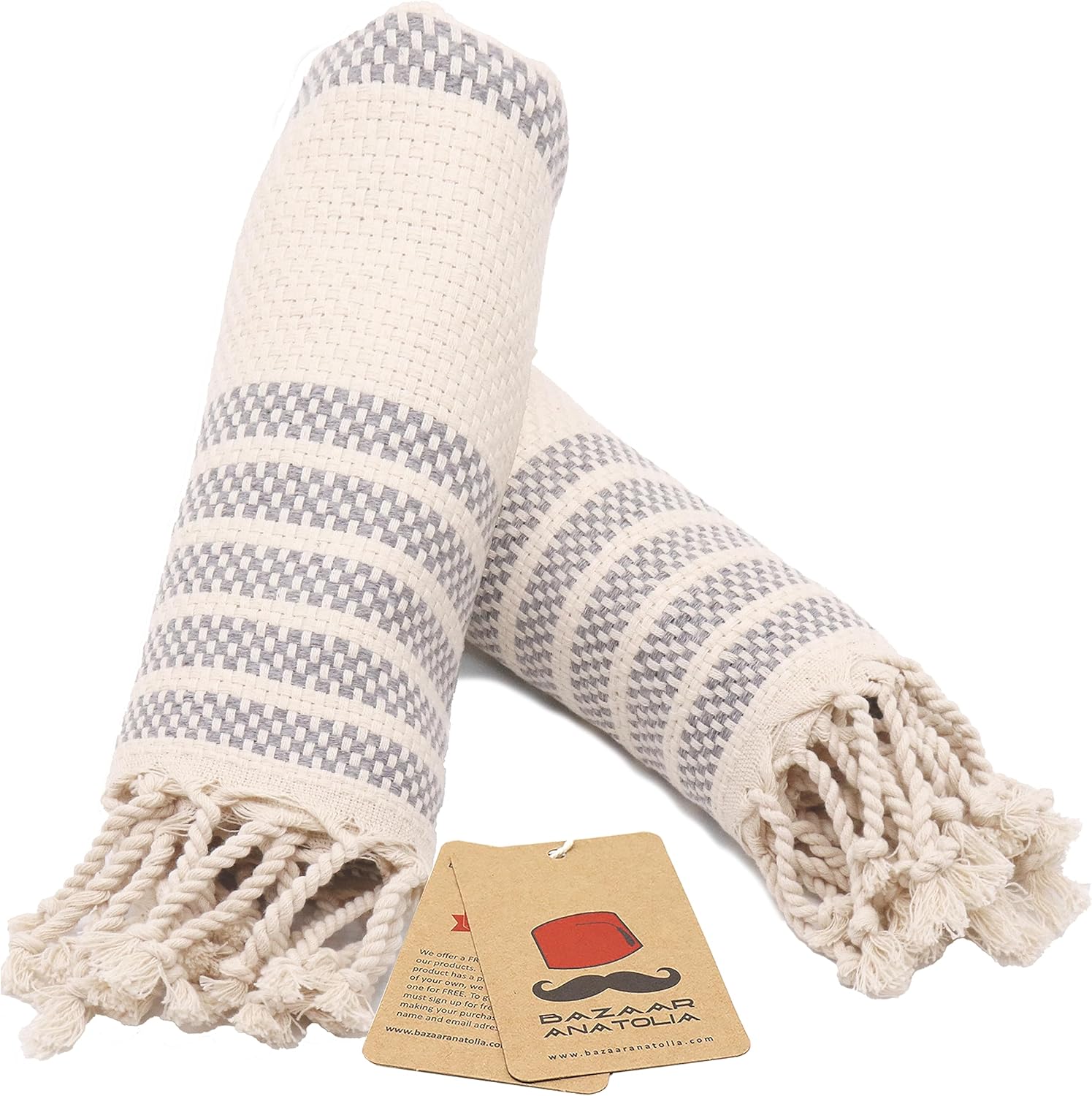 Bazaar Anatolia Cotton Hand Towels Set | Versatile for Kitchen, Bath & More