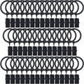 BOOMIBOO 44 Pack Curtain Rings with Clips - Durable 1in Drapery