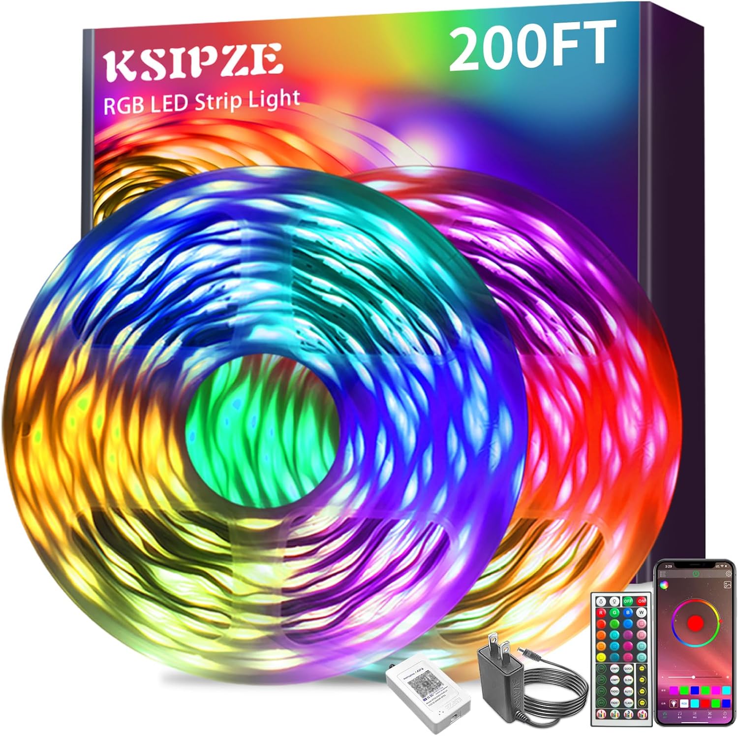 200ft KSIPZE Music Sync LED Strip Lights