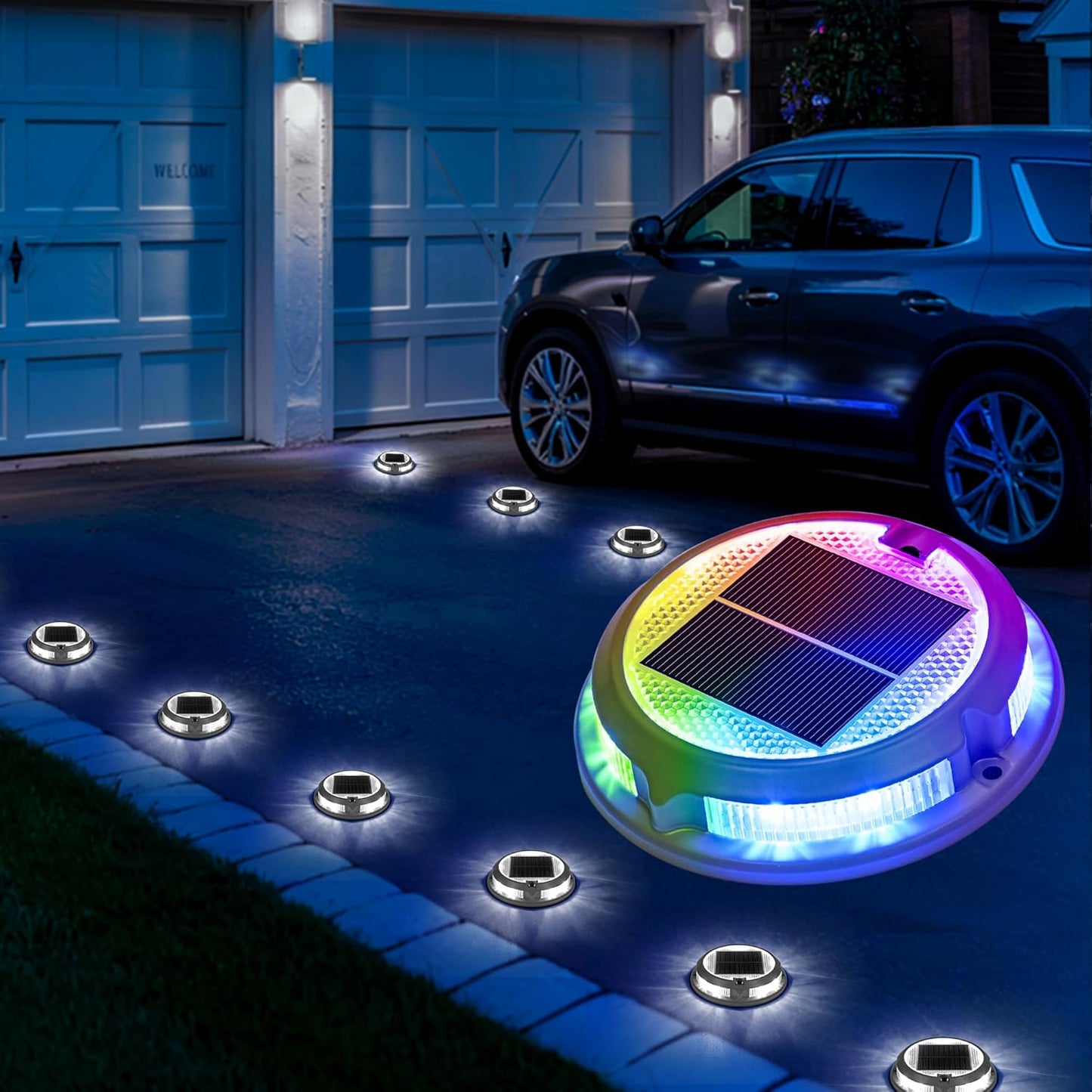 SOLPEX Solar Driveway Lights 12 Pack for Outdoor Pathways