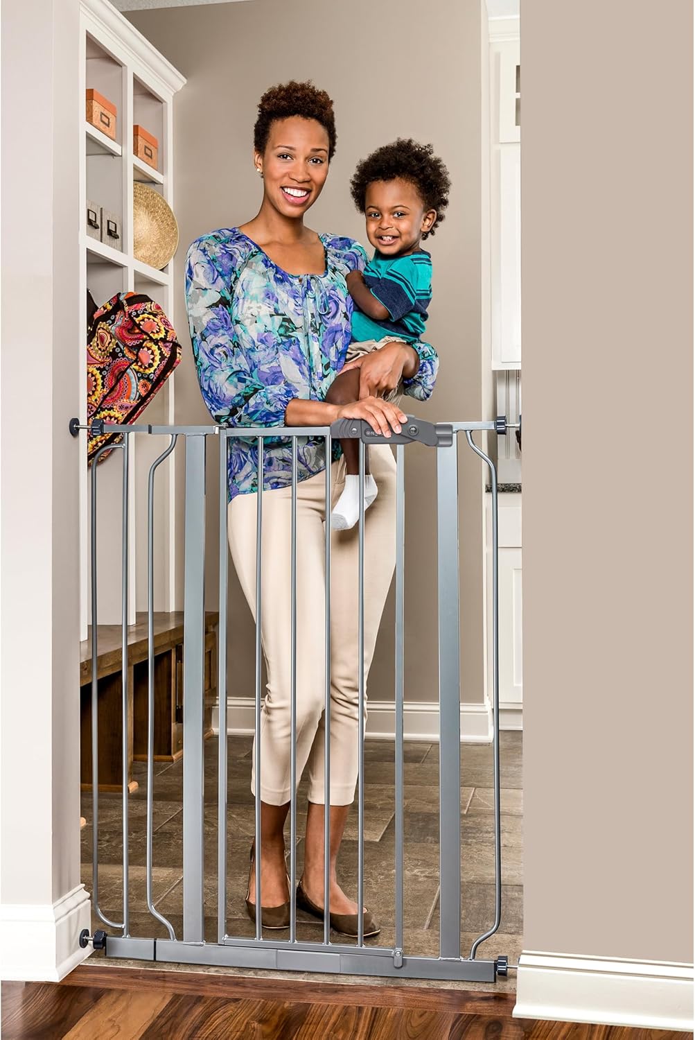 Regalo Easy Step Extra Tall Walk Thru Baby Gate for Safety