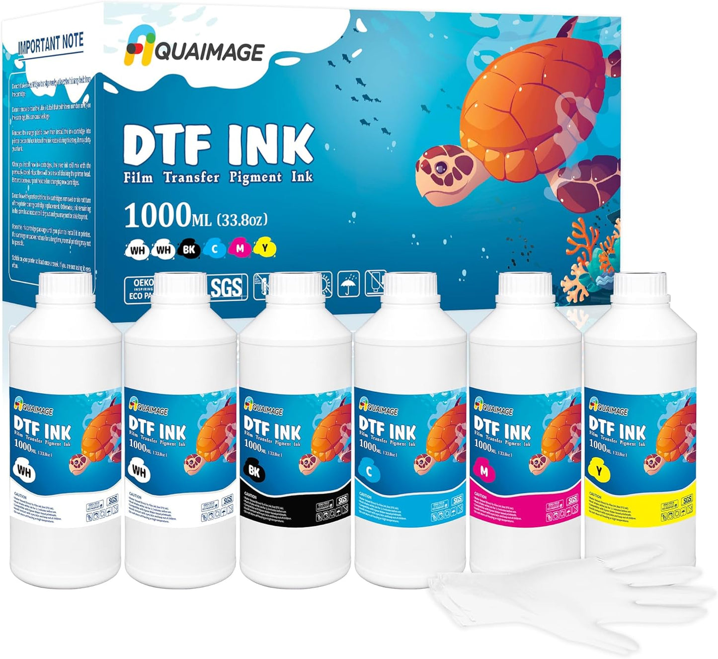 Premium DTF Ink for Direct to Film Printing - 6000 ml Refill