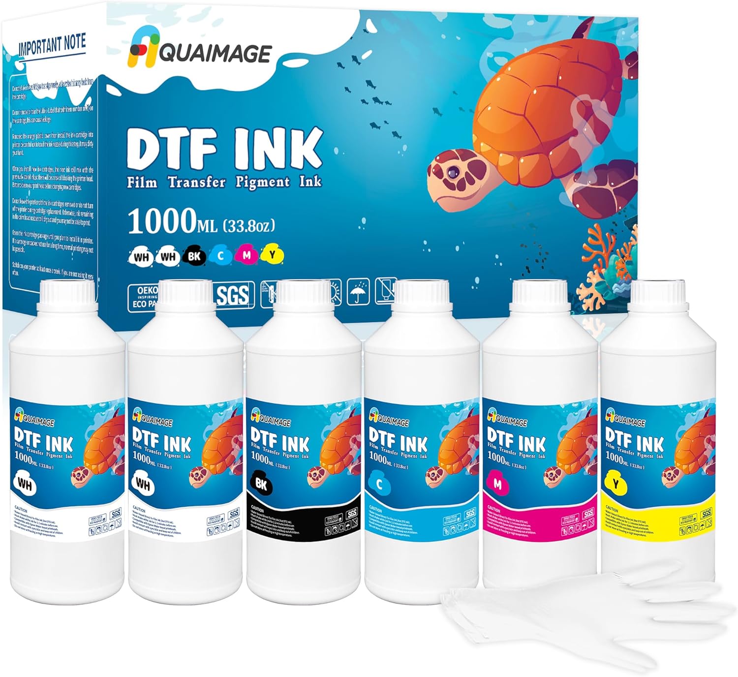 Premium DTF Ink for Direct to Film Printing - 6000 ml Refill