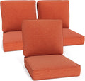 Outdoor Chair Cushions Set of 3 for Patio Deep Seat Comfort