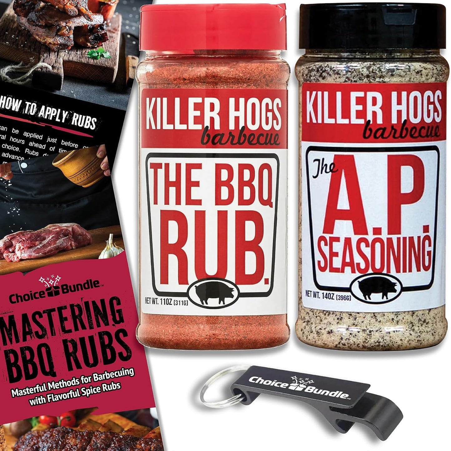 Killer Hogs AP All Purpose Seasoning & BBQ Rub Bundle 25 oz