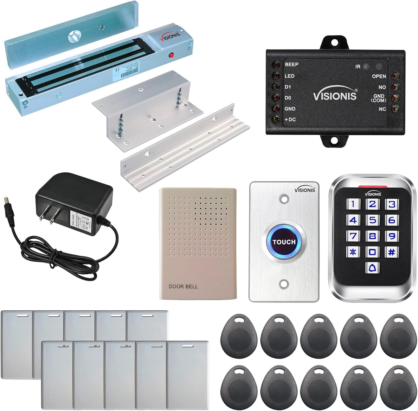 Visionis FPC-5617 One Door Access Control Kit with Maglock