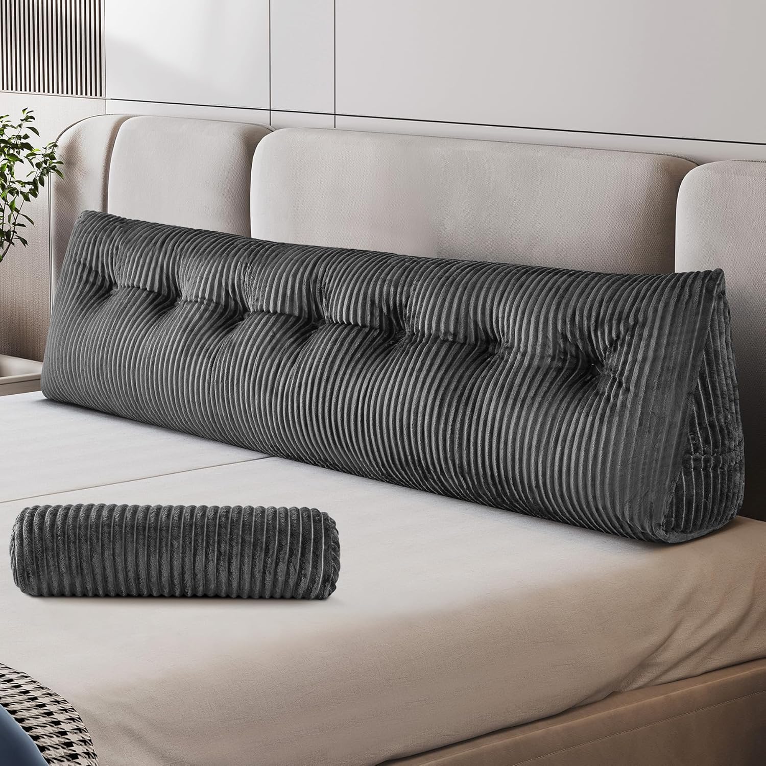 Z-hom King Size Pillow Headboard for Ultimate Comfort and Support