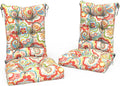 Fade/Water Resistant Rocking Chair Cushions Set - Flower Red