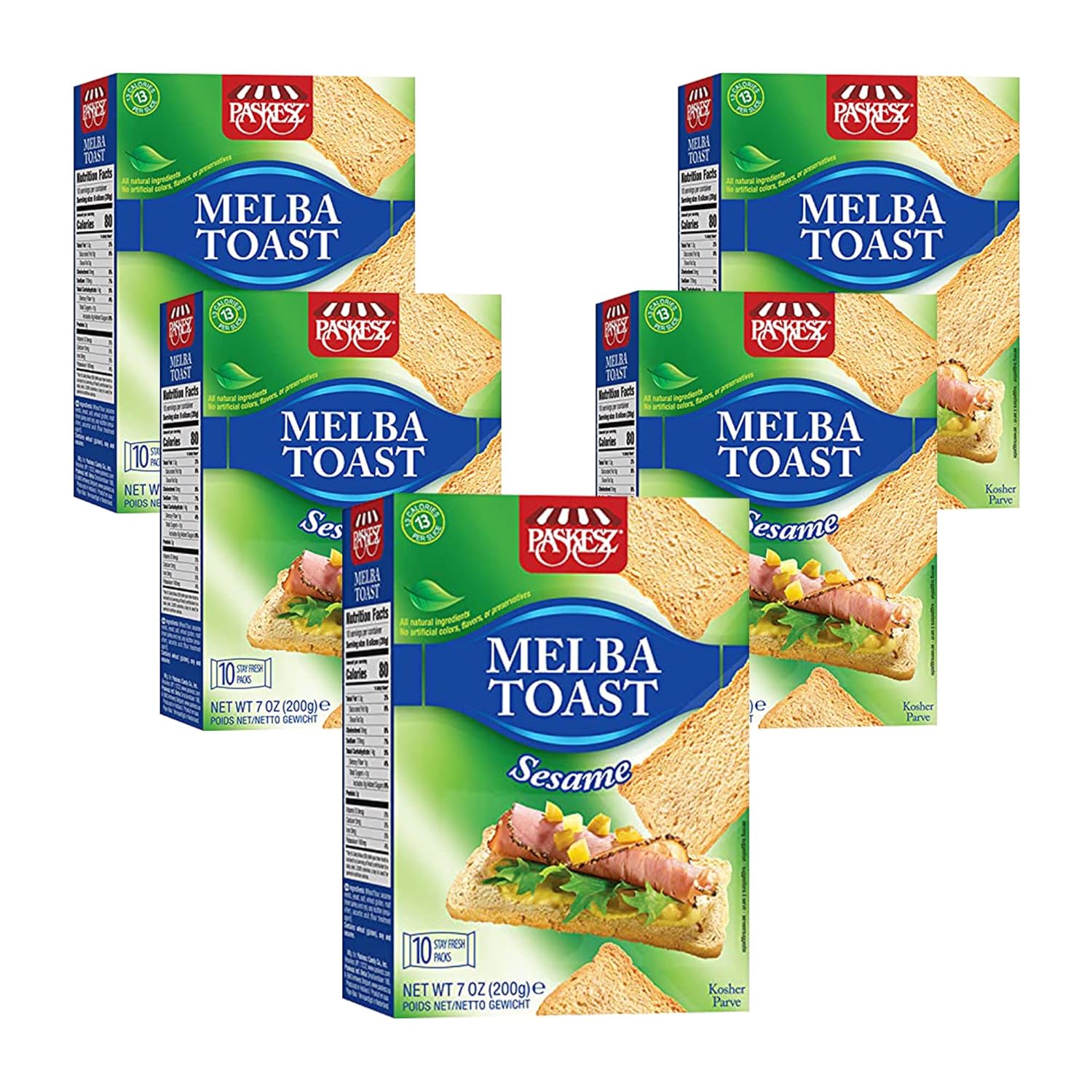 Sesame Melba Toast Flatbread Crackers - Healthy Snack Option