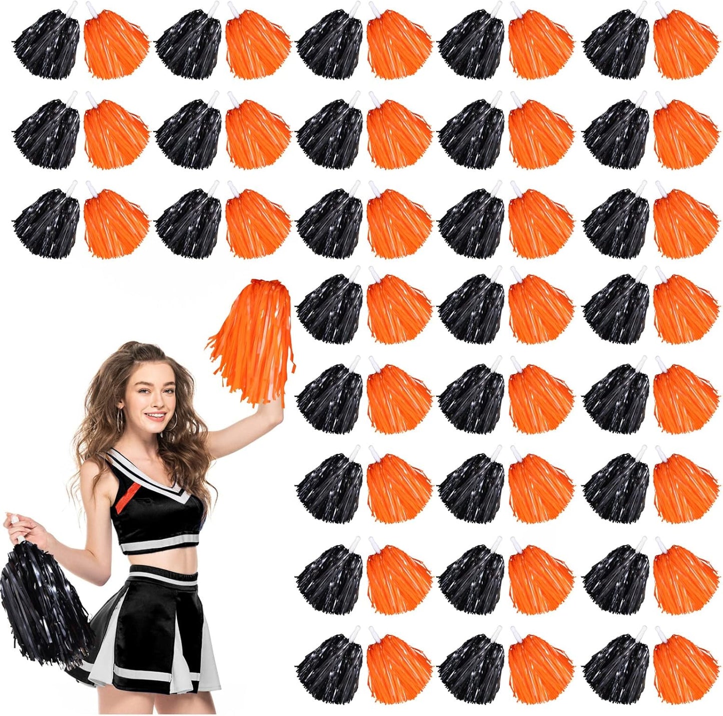 60 Pcs Cheerleading Pom Poms for Spirited Sports and Dance
