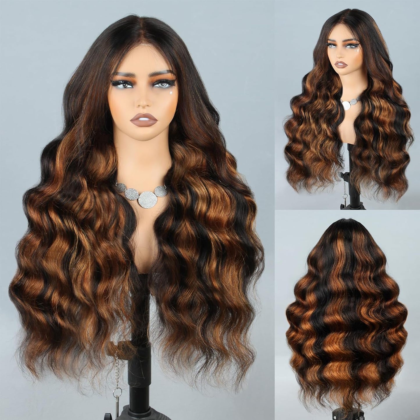 9x6 Glueless Wigs Human Hair with Highlights for Easy Wear