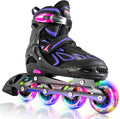 Adjustable Inline Skates for Girls Violet & Magenta - Light Up Wheels
