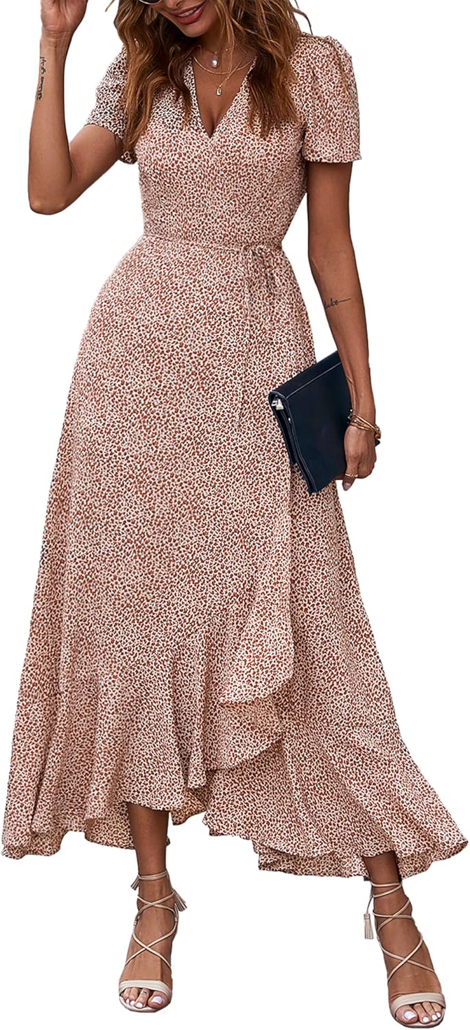 Floral Boho Maxi Dress for Women - Summer Casual Style