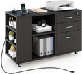 YITAHOME File Cabinet with Charging Station - Mobile Lateral File