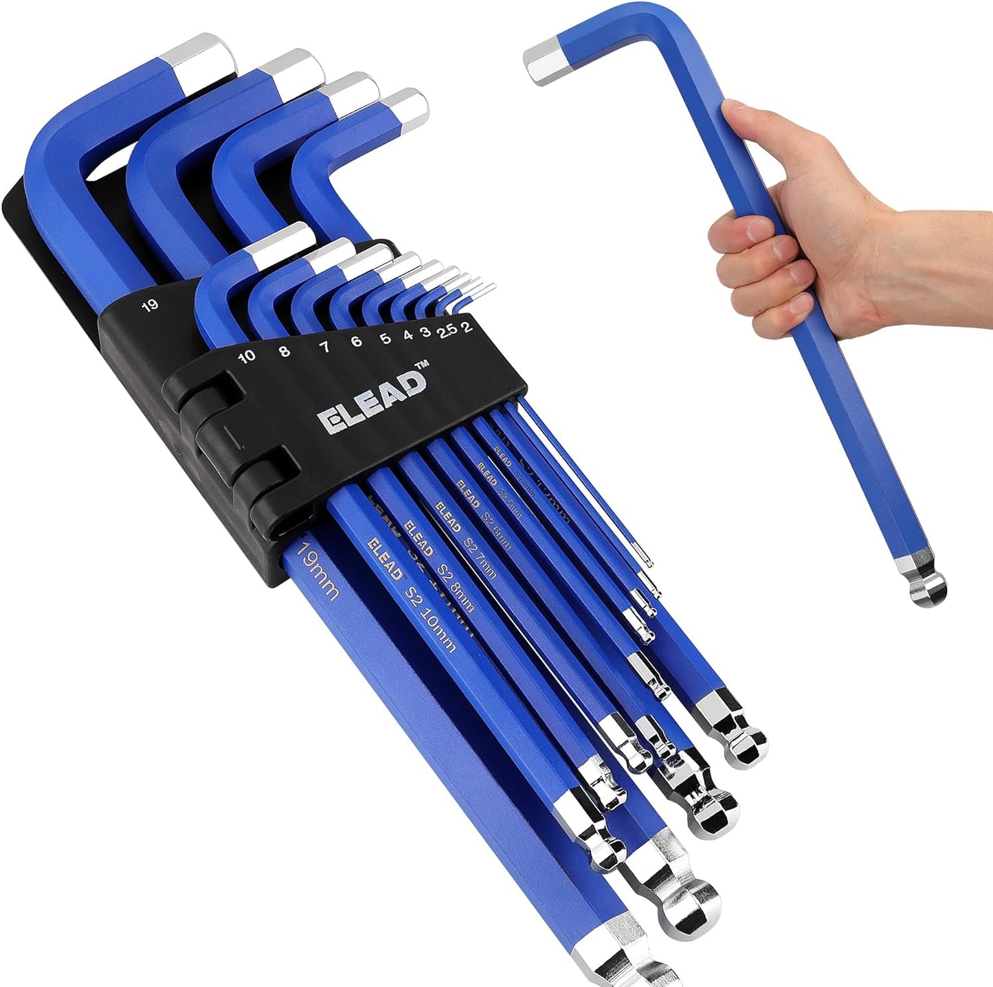 ELEAD Jumbo Hex Key Allen Wrench Set for Professionals and DIYers