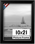 Black 10x21 Picture Frame.75 in Wide - Handmade Solid Wood Frame