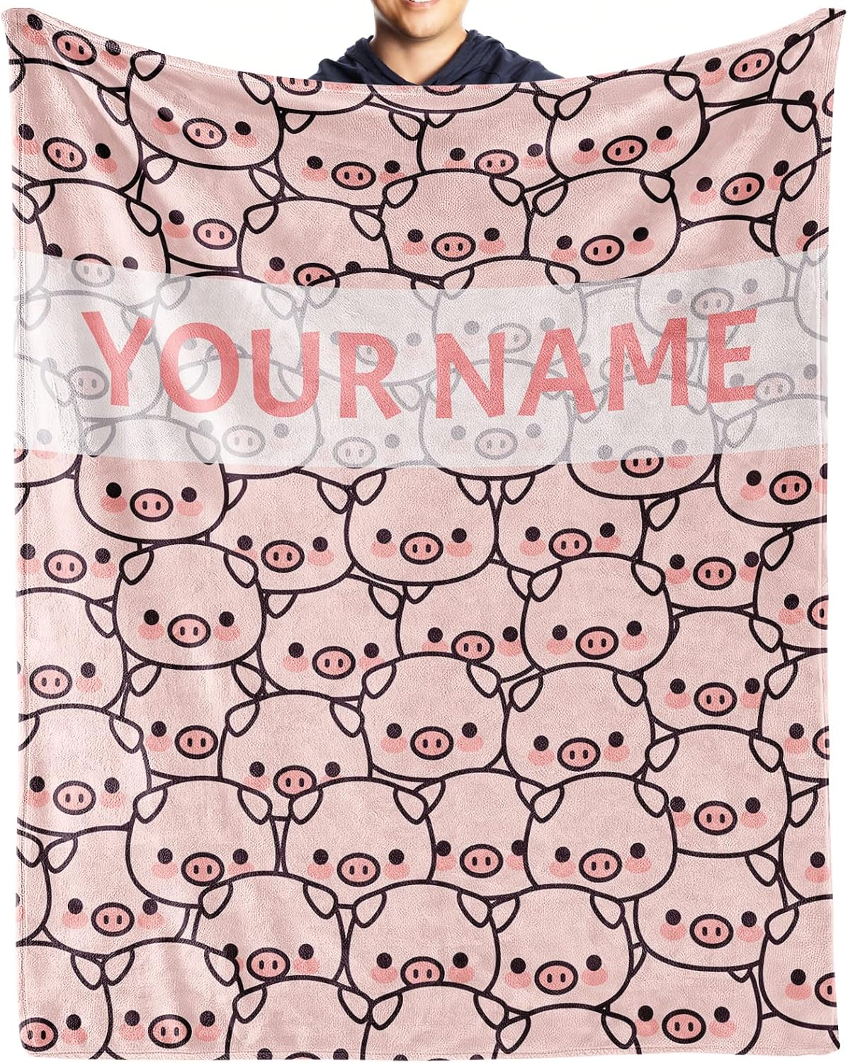 Personalized Pig Blanket Gifts for All Ages, Soft & Warm