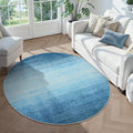 Wonnitar Modern Ombre Washable Round Rug 5ft - Soft Low-Pile Circle