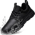 Non Slip Work Shoes for Men Slip On Sneakers Waterproof Black