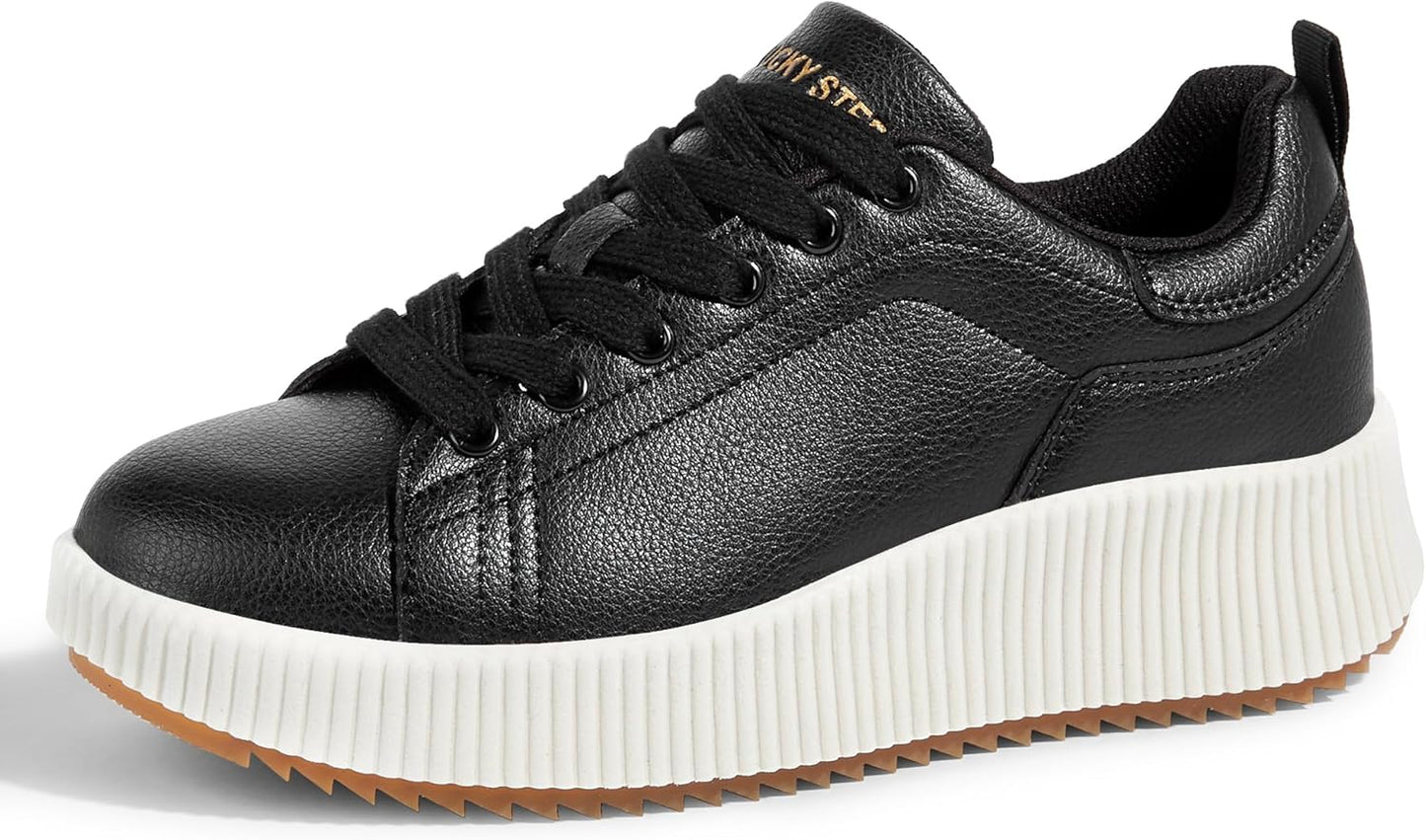 LUCKY STEP Women's Platform Sneakers for Stylish Comfort