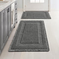 MIULEE Set of 2 Waffle Bathroom Rugs for Comfort and Safety