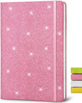 Pink Glitter Notebook 8.3x5.7 in - Sparkle Hardcover Journal