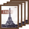 VCK 18x24 Poster Frame Set of 4 - Brown Wood Picture Frames