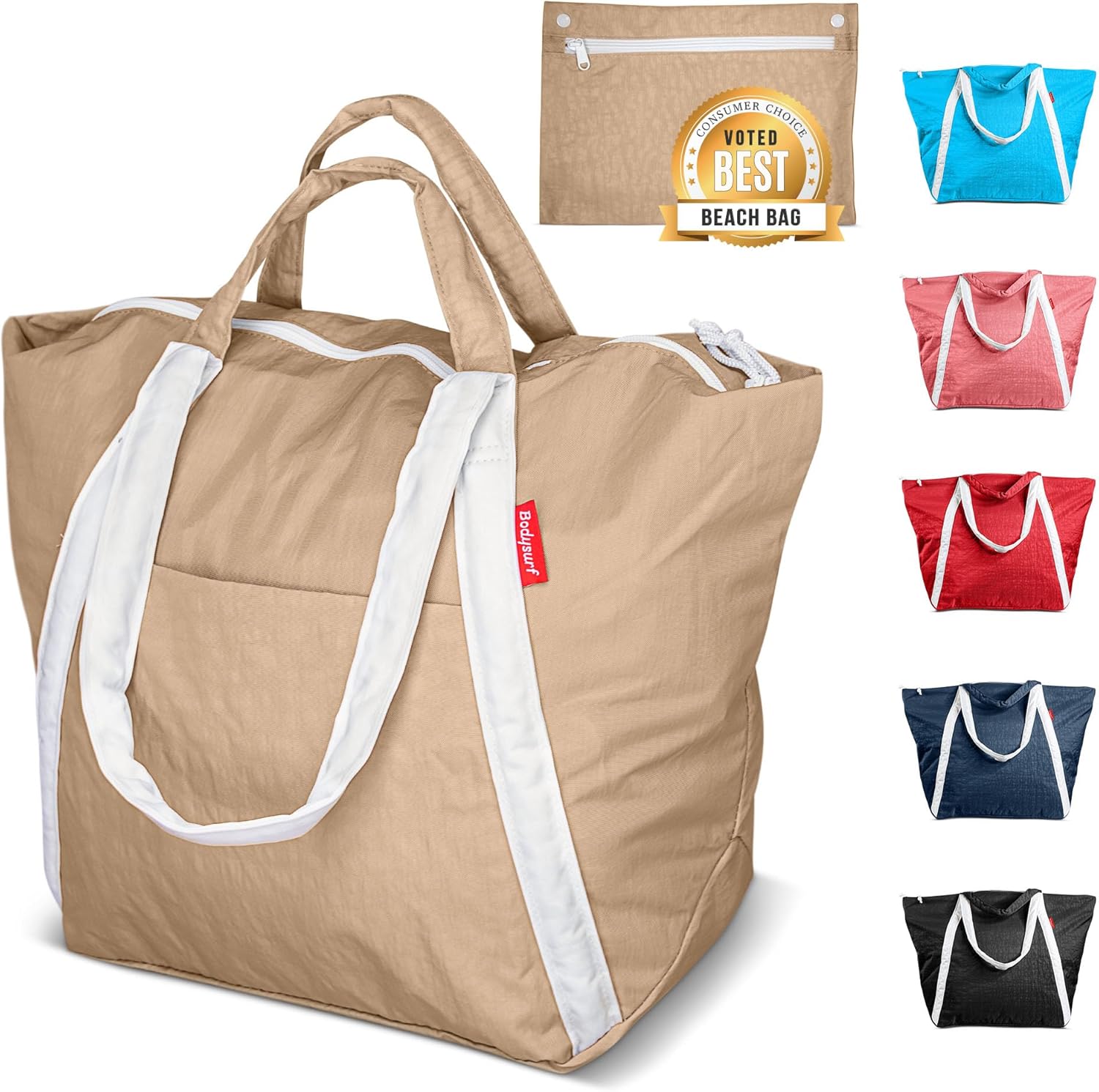 Bodysurf Beach Bags Waterproof Sandproof Lightweight Tote Bag