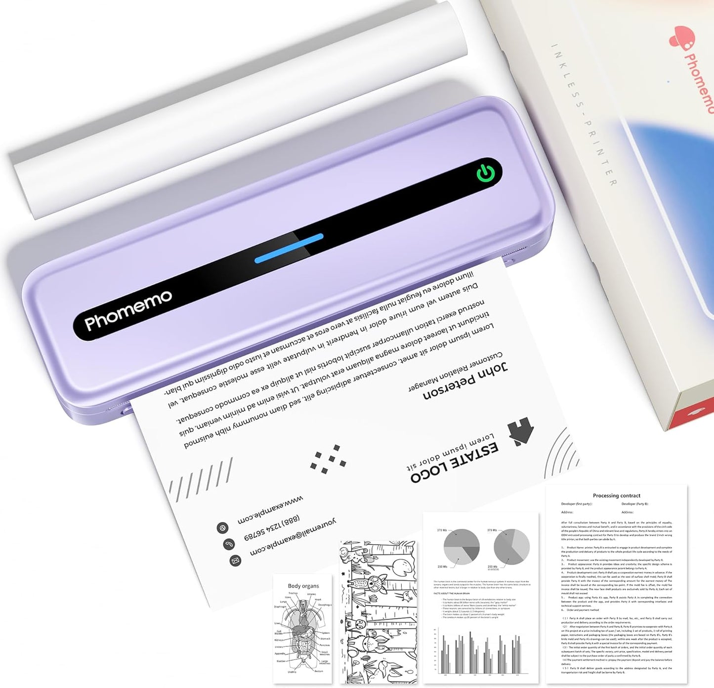 Phomemo Portable Printer M832 for Travel and Office Use