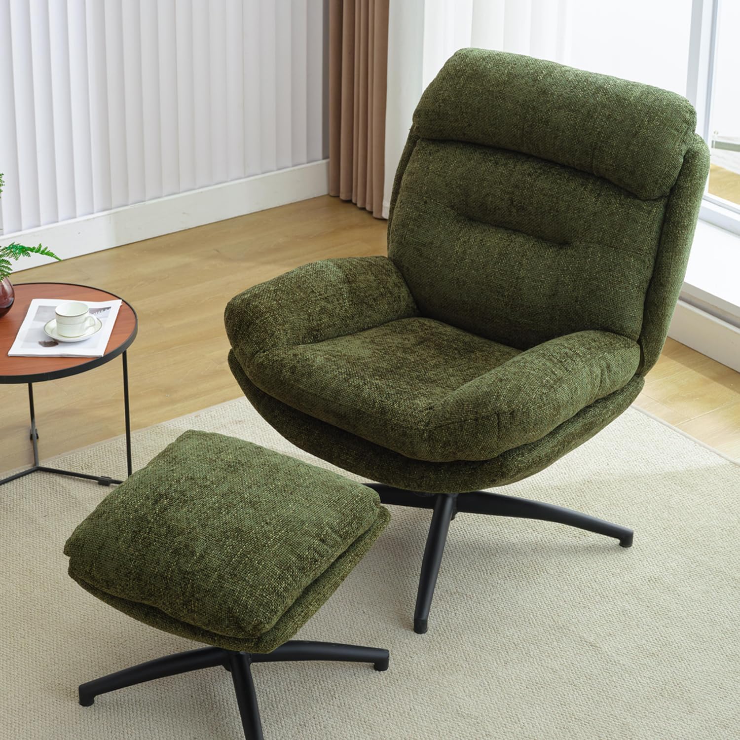 Chenille Swivel Chair Set for Ultimate Comfort