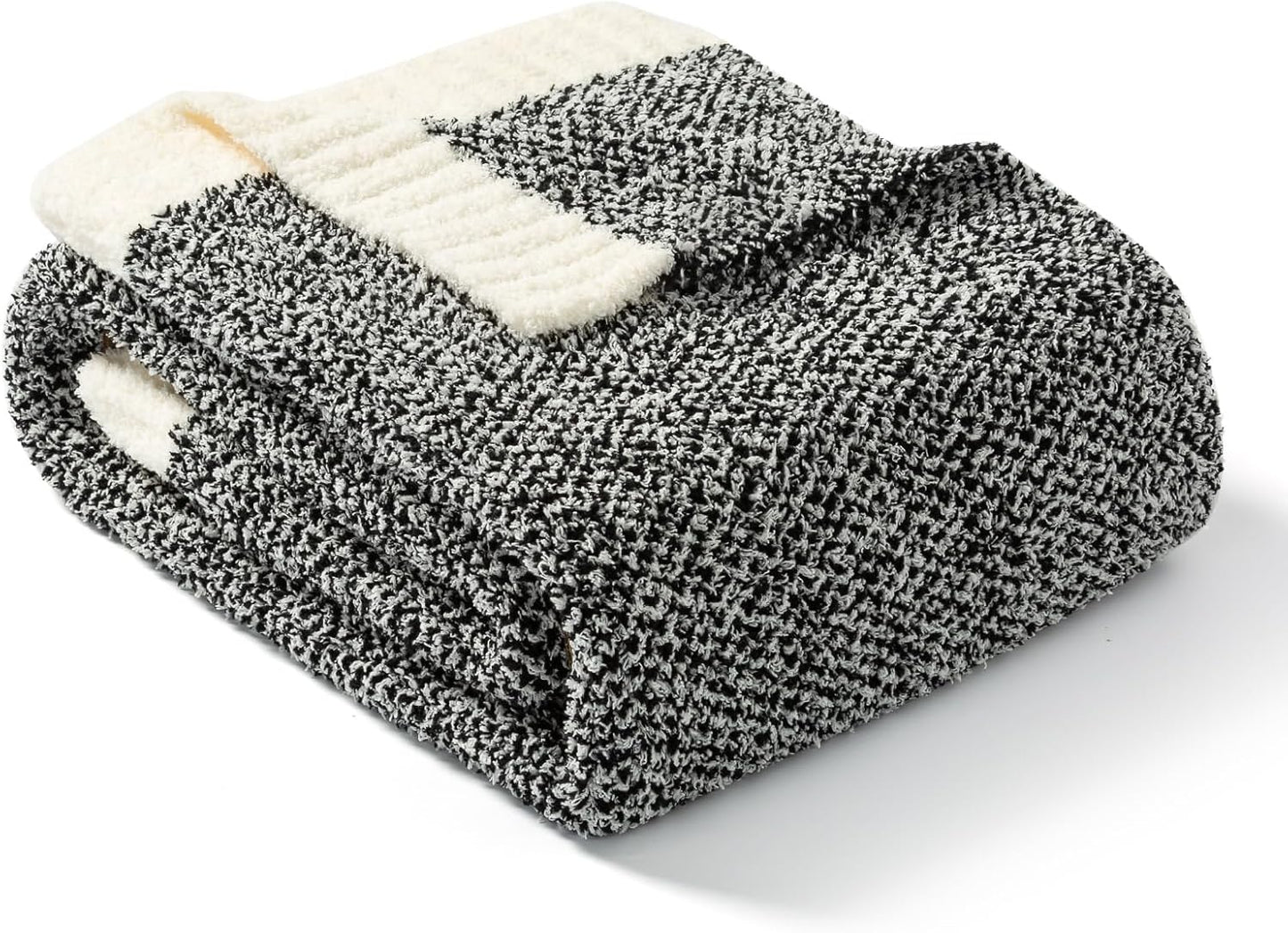 Snuggle Sac Heather Black Throw Blanket for Cozy Comfort