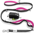 6 ft Bungee Dog Leash with Traffic Handles for Large Dogs