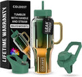 Coldest Tumbler with Handle and Straw - 36 oz Leak Proof