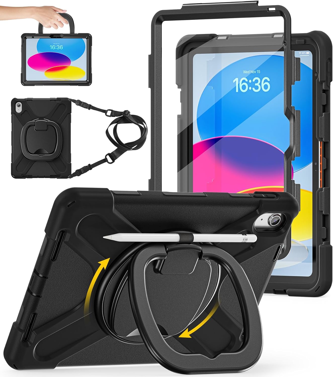 BATYUE iPad Case A16 11th/10th Gen Heavy Duty Protection