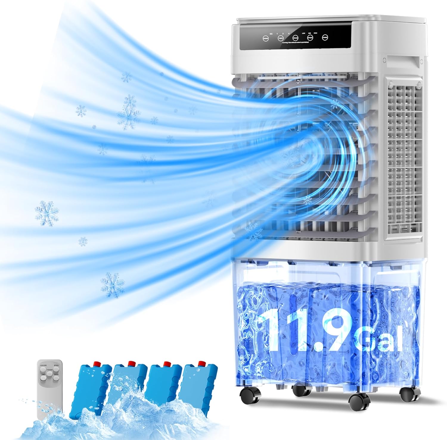 Powerful 3-IN-1 Evaporative Cooler by Feculs - Fast Cooling