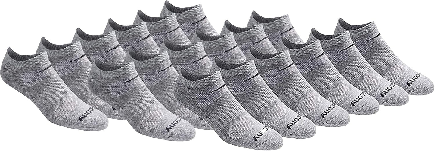 Saucony Men's RunDry Mesh No-Show Socks for Ultimate Comfort