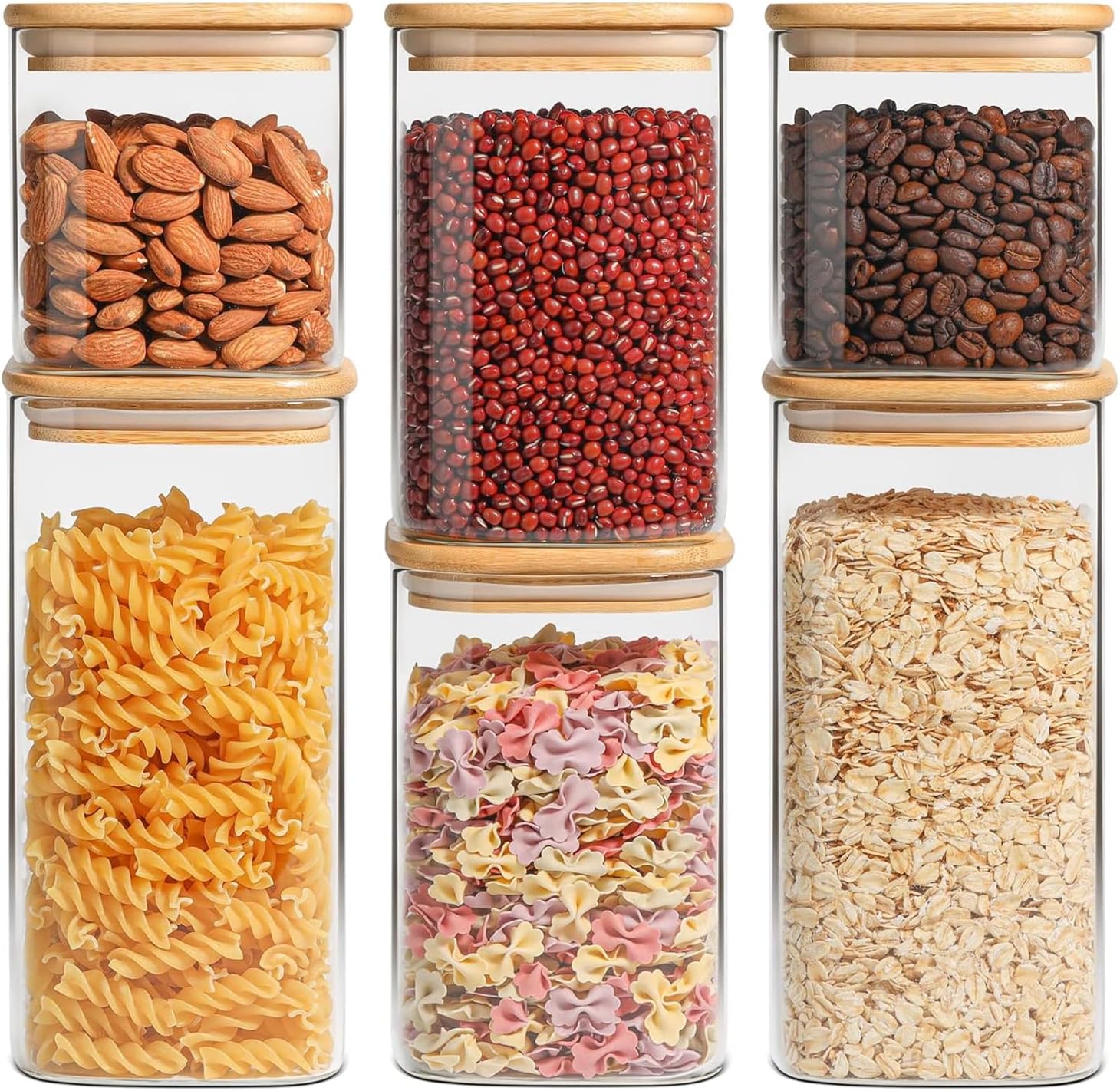 Airtight Glass Storage Canister Set for Kitchen Organization