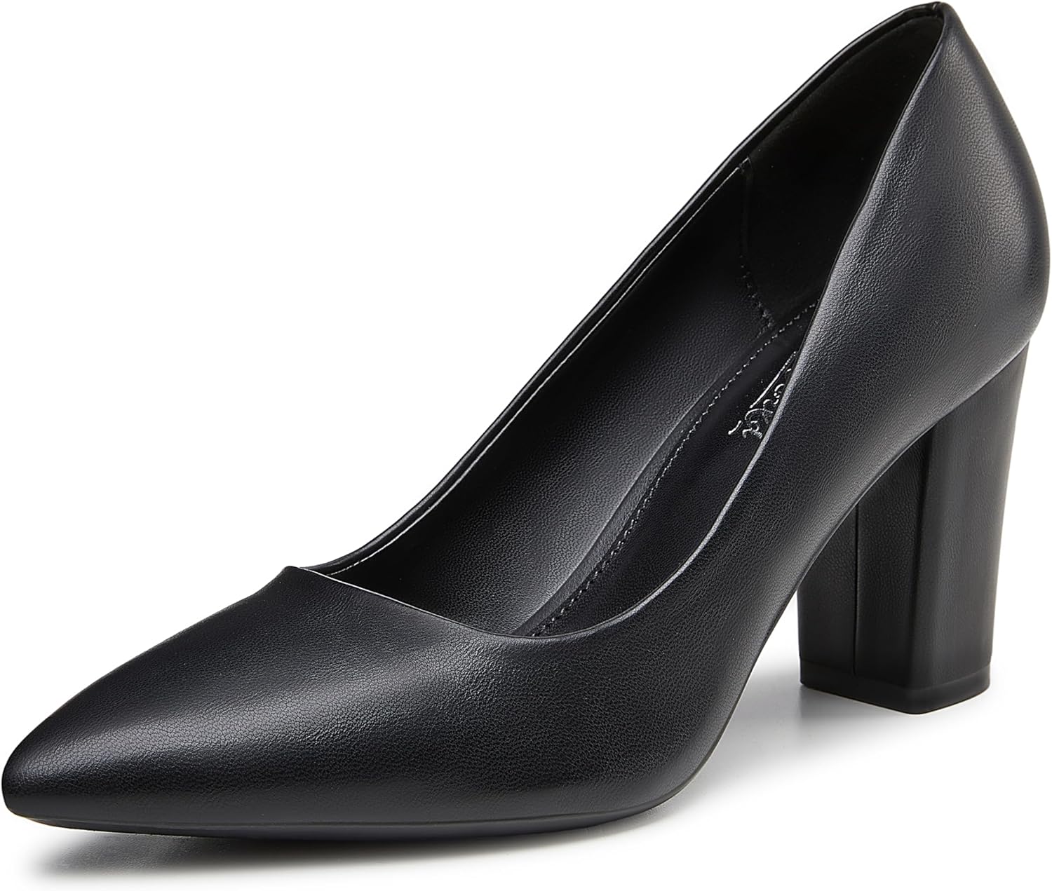 Heel The World Women's High Chunky Block Closed Toe Heels