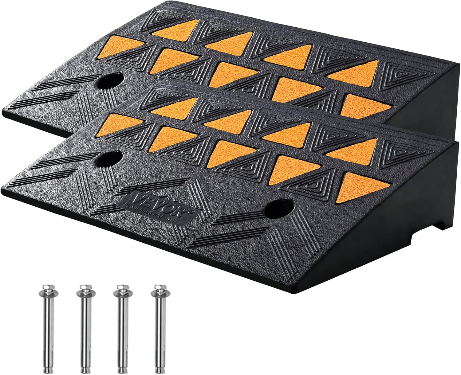 VEVOR Rubber Curb Ramp 2 Pack for Cars, Wheelchairs, and More