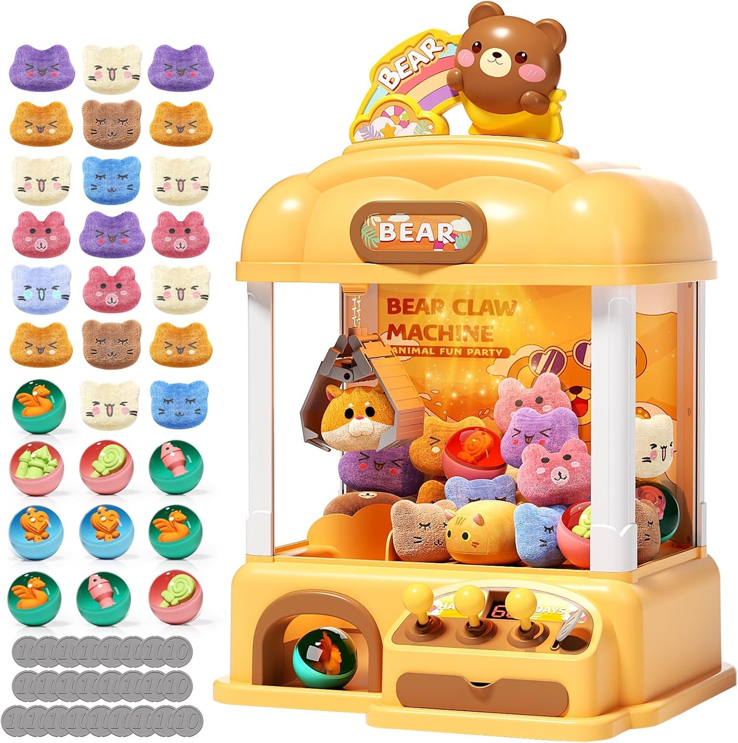 55 PCS Large Bear Kids Claw Machine for Fun Family Games