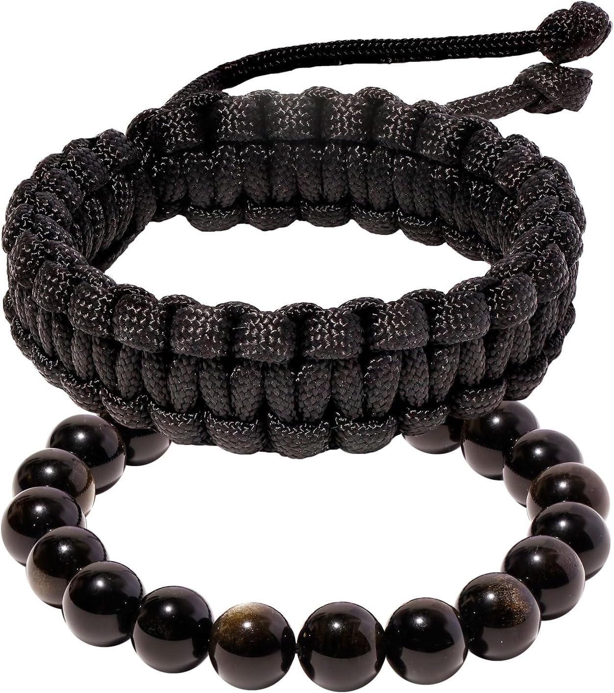 Protective Gold Obsidian Bracelets 2Pcs