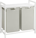 Laundry Hamper with 2 Removable Bags and Top Shelf - Space Saving