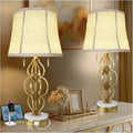 Modern Iron Art Table Lamp Set of 2 with USB Ports for Home
