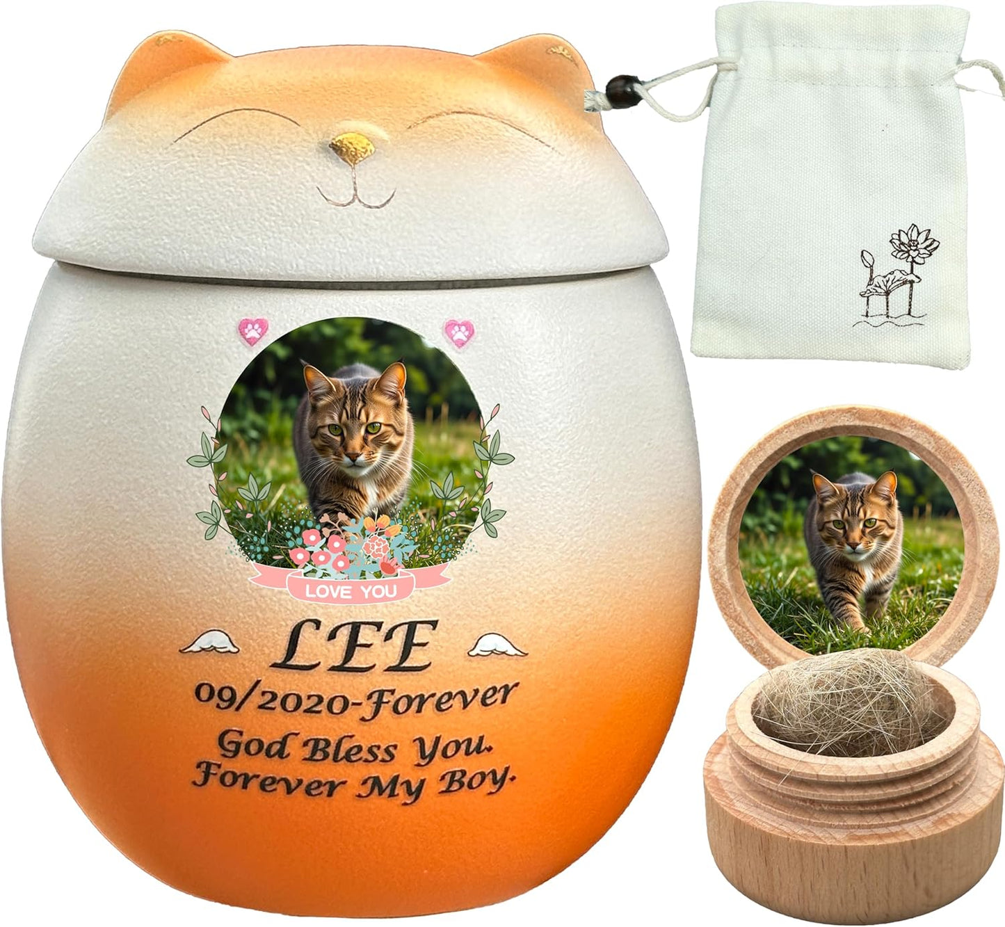 Custom Cat Urn by Generic - Personalized Pet Cremation Urn