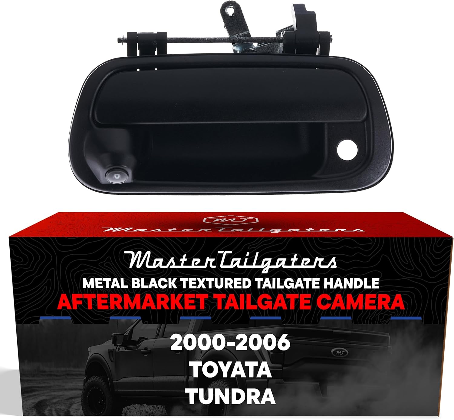 Master Tailgaters Black Metal Tailgate Handle with Camera for Tundra