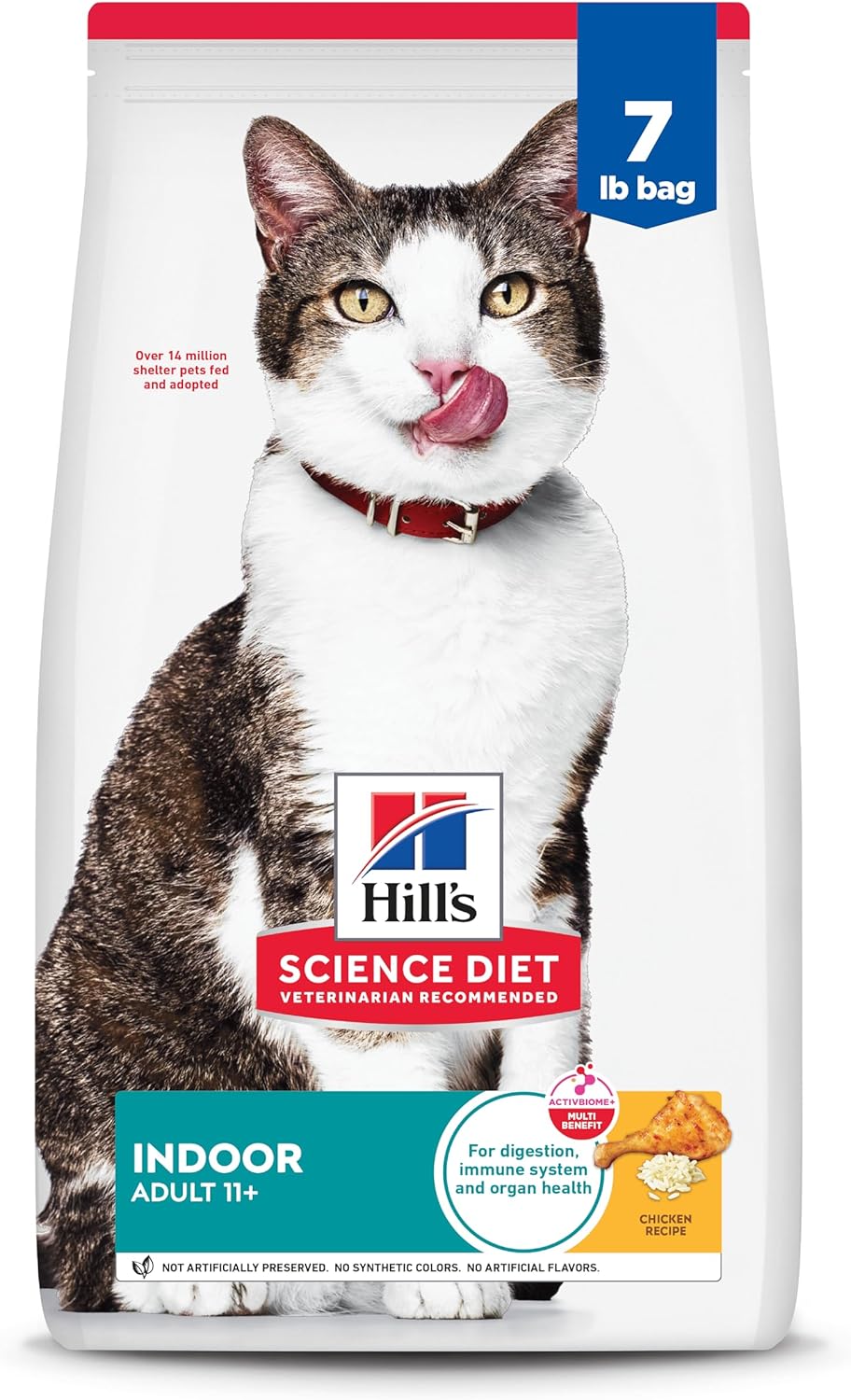 Hill's Science Diet Indoor Senior Cat Food for Easy Cleanup