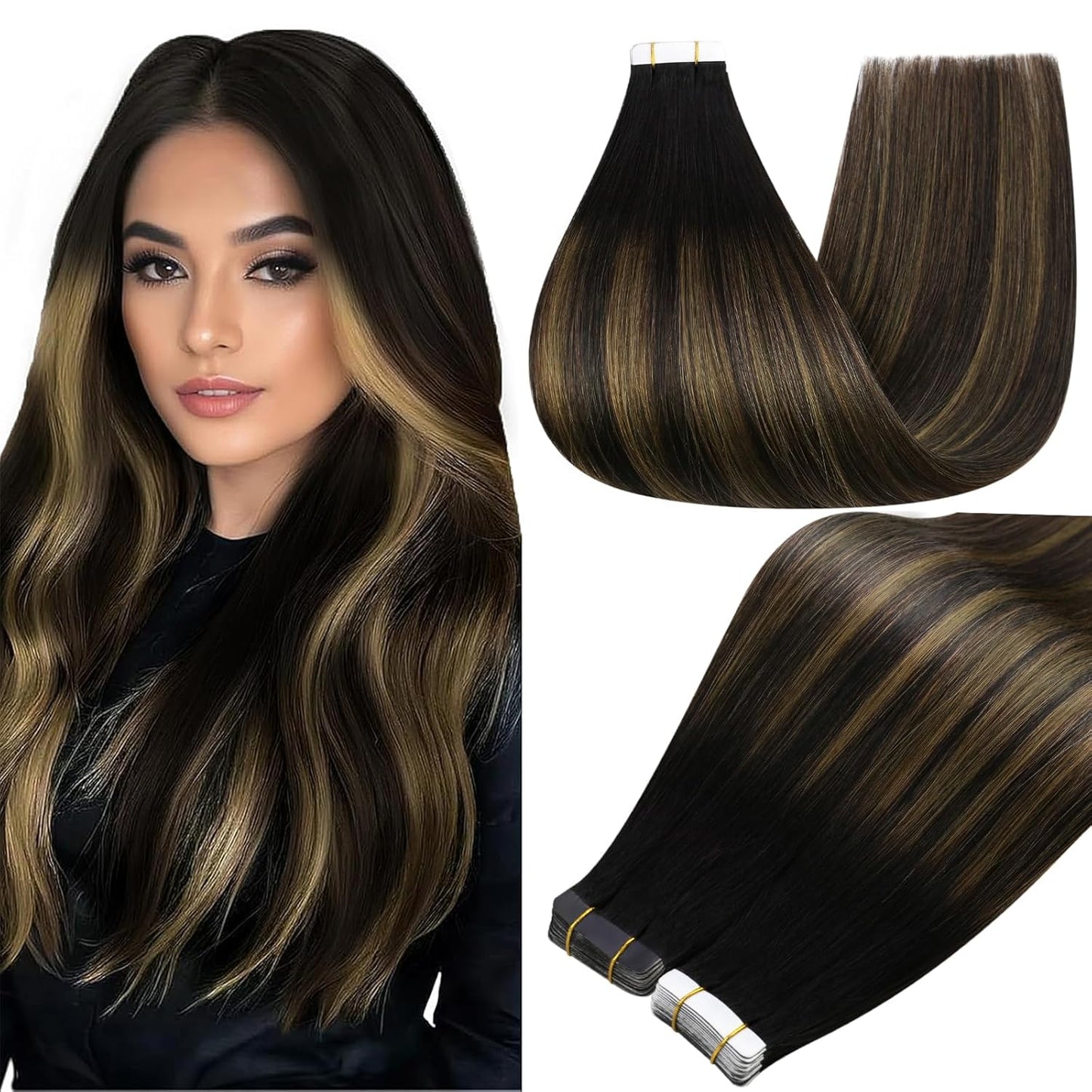 Full Shine Invisible Tape in Hair Extensions for Stunning Styles