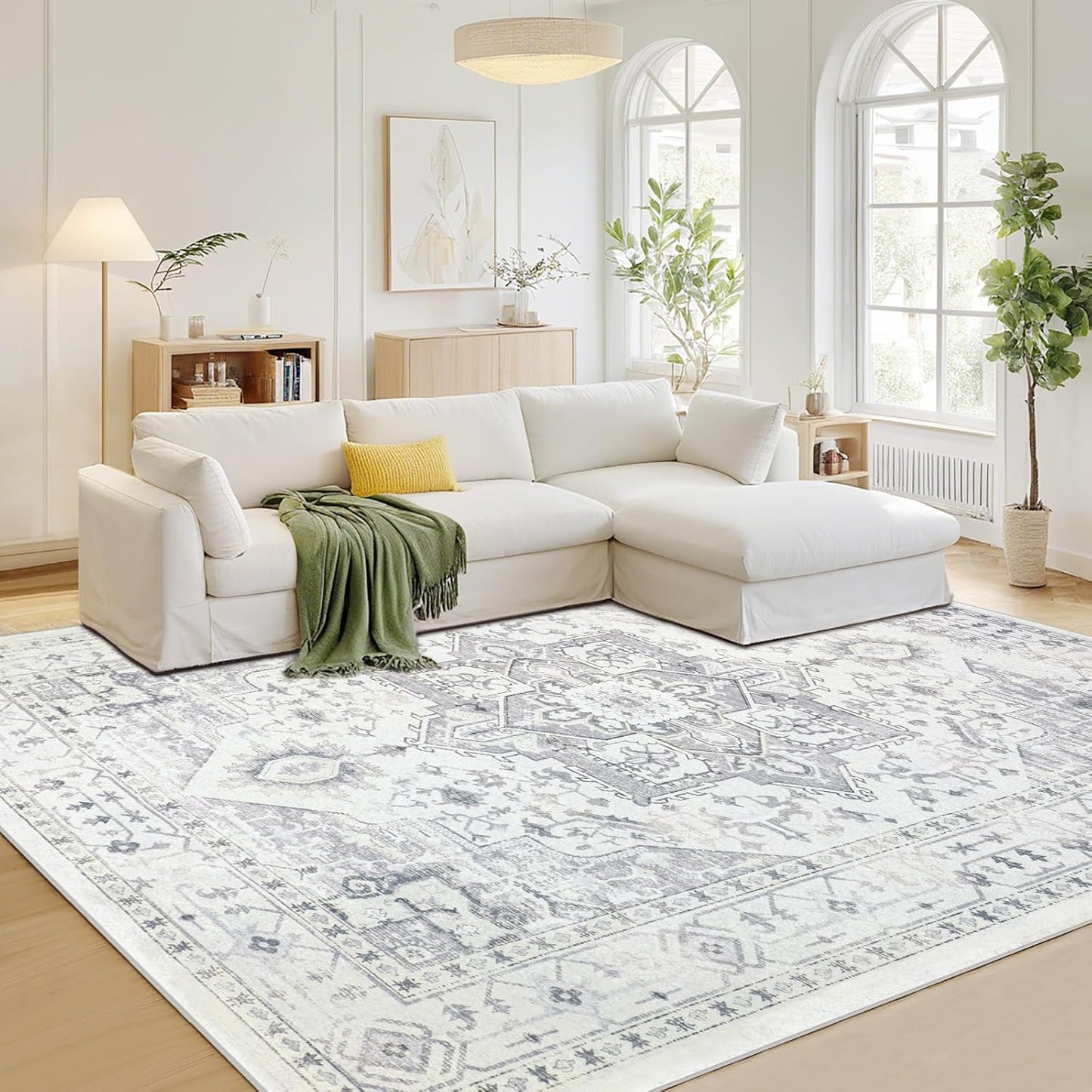8x10 Washable Area Rug for Living Room and Bedroom Comfort